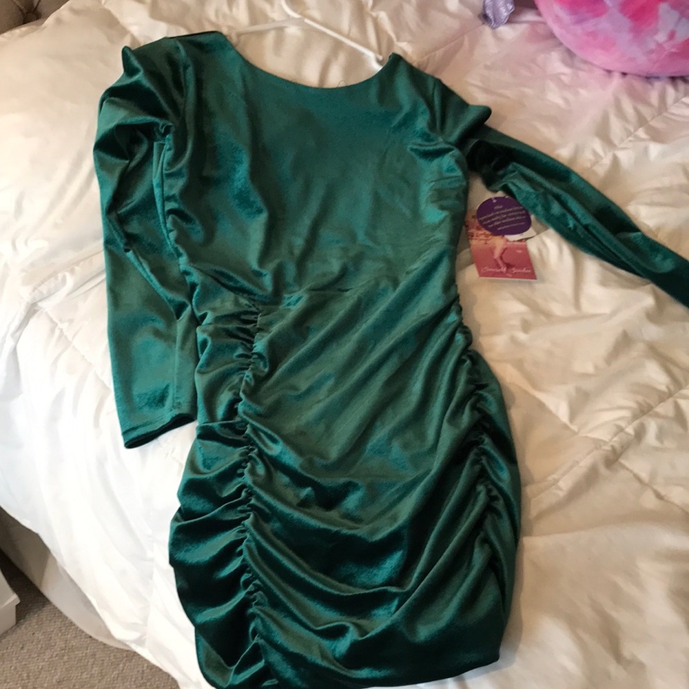 Green Velvet Formal Dress